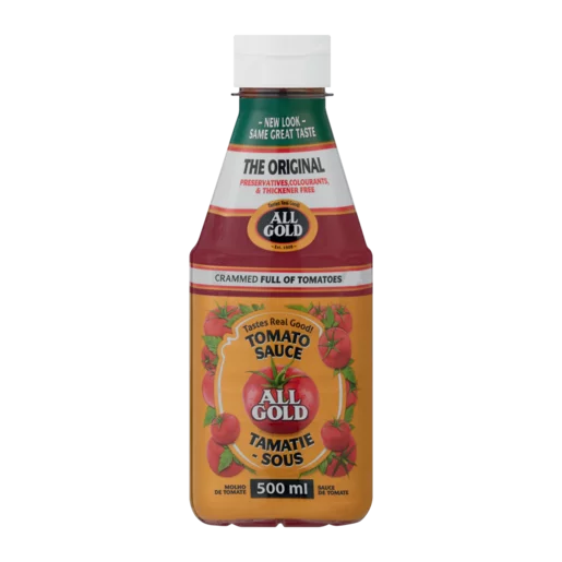 ALL GOLD Tomato Sauce Plastic Squeeze Bottle (Kosher) 500ml