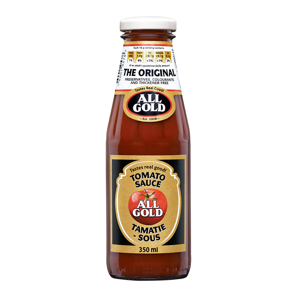 ALL GOLD Tomato Sauce Large Glass Bottle (Kosher) 350ml